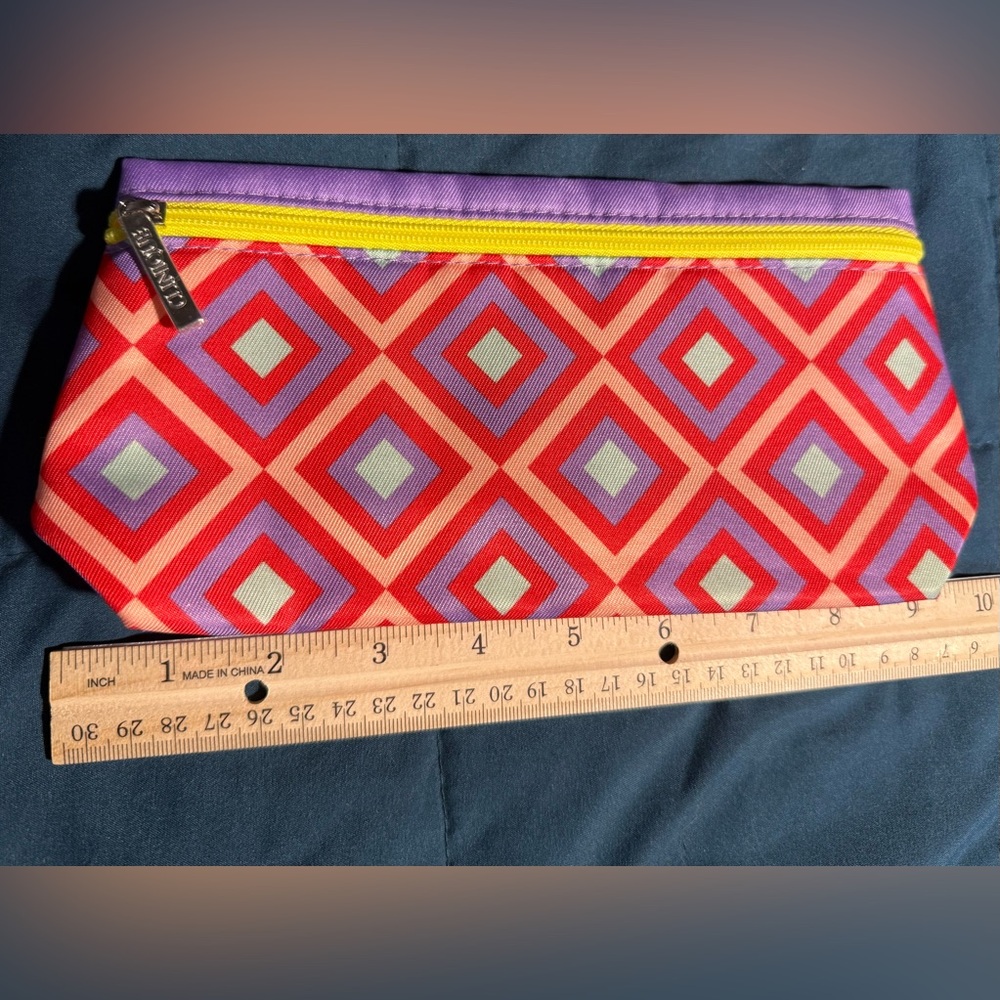 Clinique Red and Purple Diamond Pouch